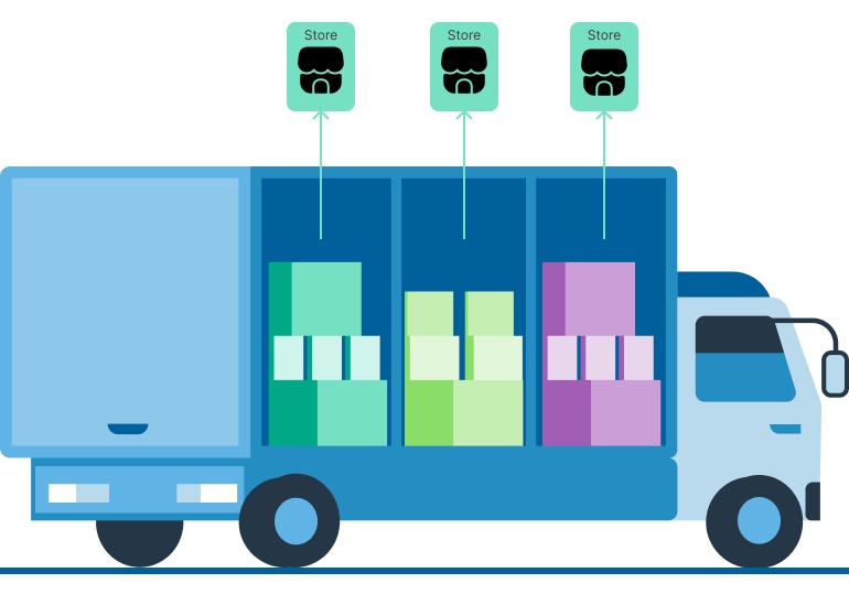 An illustration representing route optimization