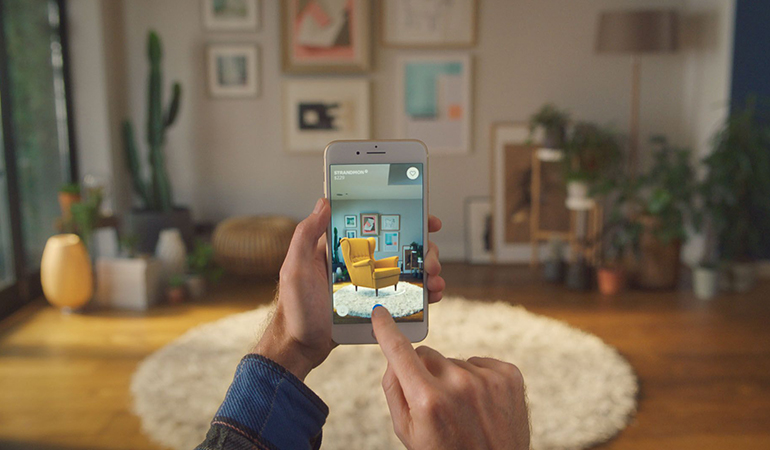 IKEA's Place app, using VR to virtually try new furniture.