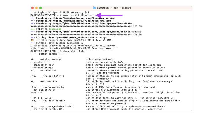 install llama.cpp on Mac